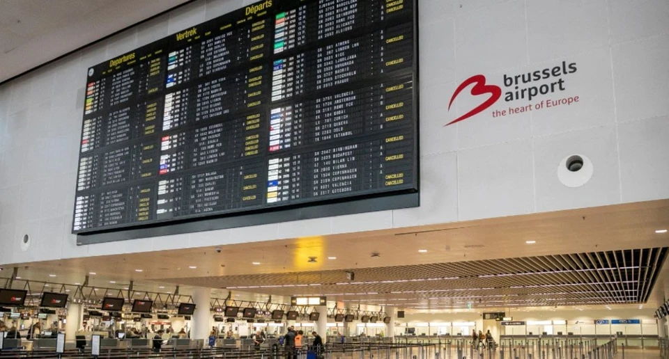 В крупнейших аэропортах Бельгии сегодня отменены все рейсы. Фото:соцсети