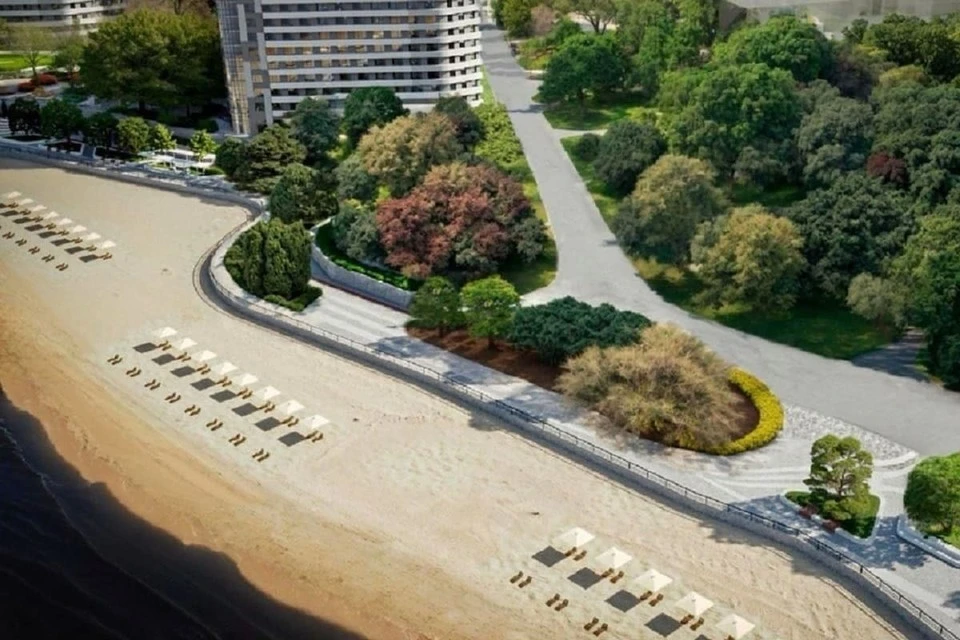 На территории пустыря построить ЖК и продлить набережную. Эскиз проекта: «СМУ-1».