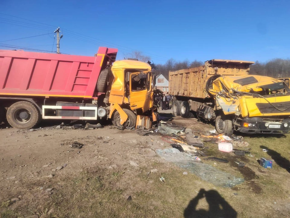 Два человека пострадали при столкновении грузовиков в Северной Осетии. Фото: МВД по Северной Осетии