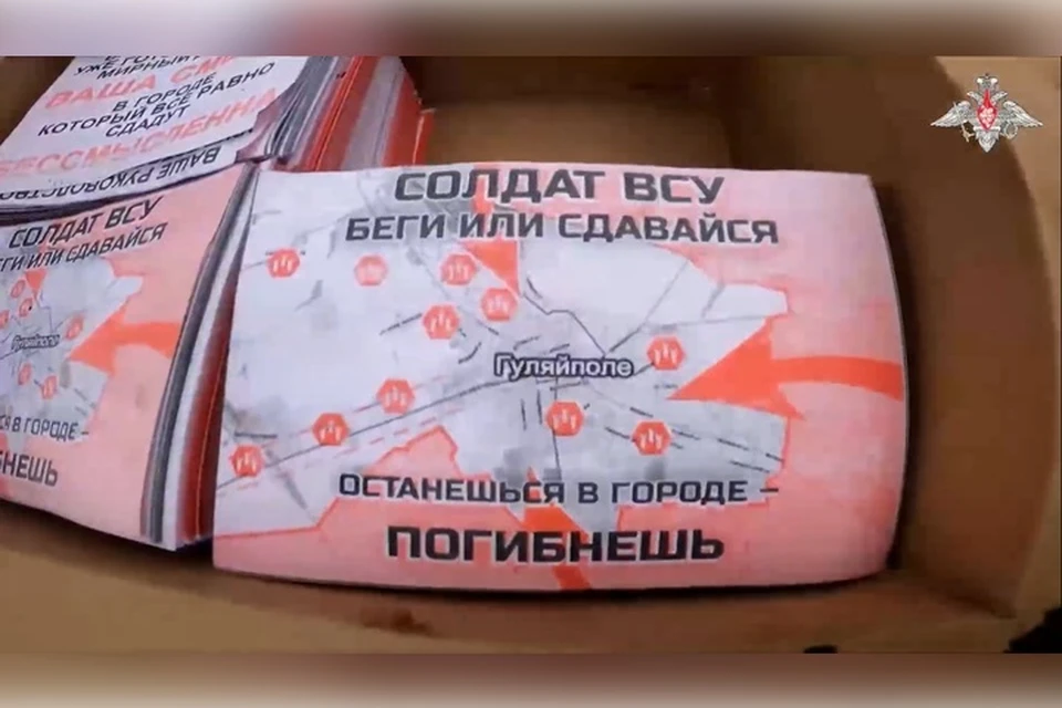 Такие листовки сбрасывают над позициями ВСУ. Фото: минобороны России