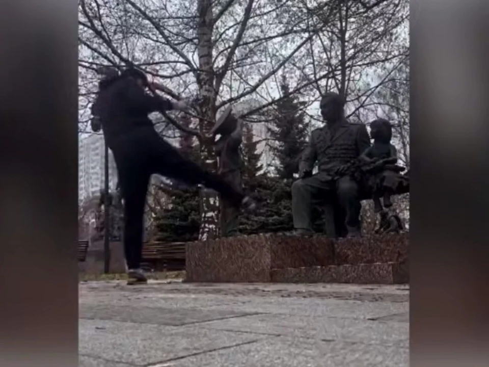 Боец ММА Исмаилов признал вину и раскаялся за спарринг с памятником МЧС, фото: кадр из видео Исмаилова в соцсетях