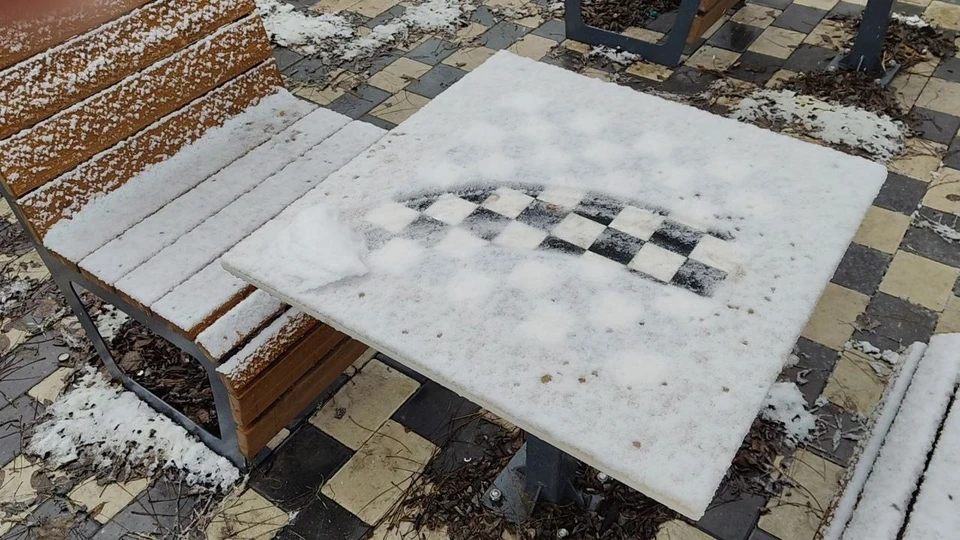 В Мелитополе выпал первый снег