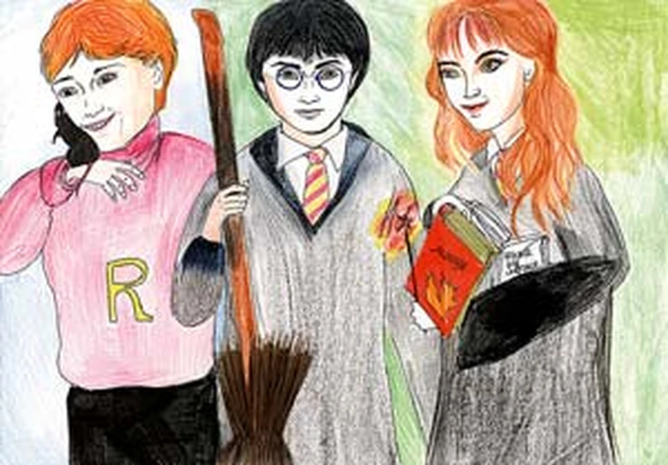 Рис. Евгении (19 лет) и Артема (16 лет) Тарасовых. Иркутск.