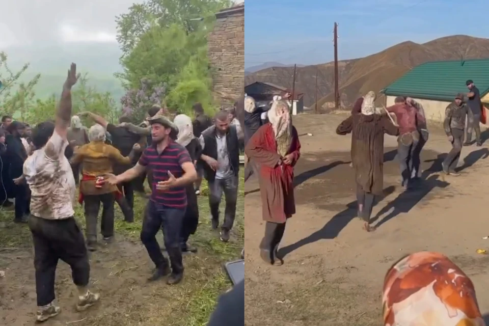 Видео с необычными свадебными гуляниями завирусилось в сети. Фото: стоп-кадры видео очевидцев