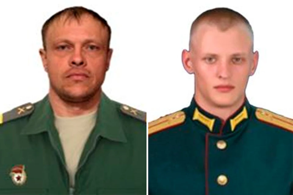 Младший сержант Сергей Корниецкий и лейтенант Кирилл Плесовских