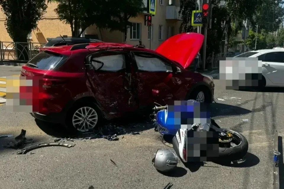 Мотоциклист погиб в аварии на дороге Ставрополя. Фото: Госавтоинспекция Ставрополья