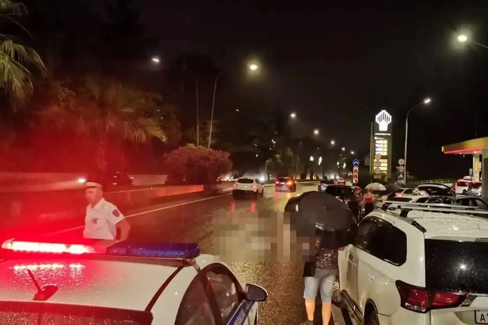 Водителя, вышедшего из автомобиля, сбили на трассе в Сочи Фото: ГУ МВД РФ по Краснодарскому краю