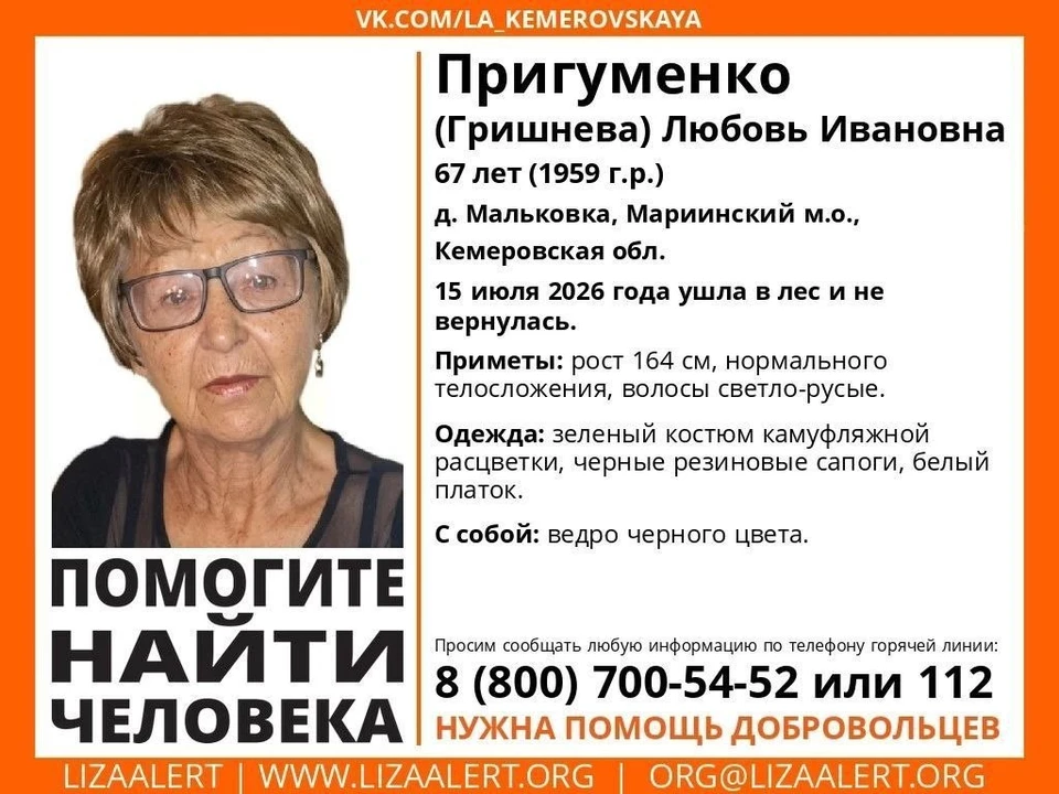 Фото: ПСО «ЛизаАлерт» Кузбасс.