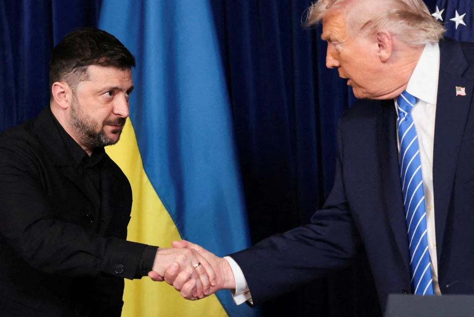 Владимир Зеленский и президент США Дональд Трамп