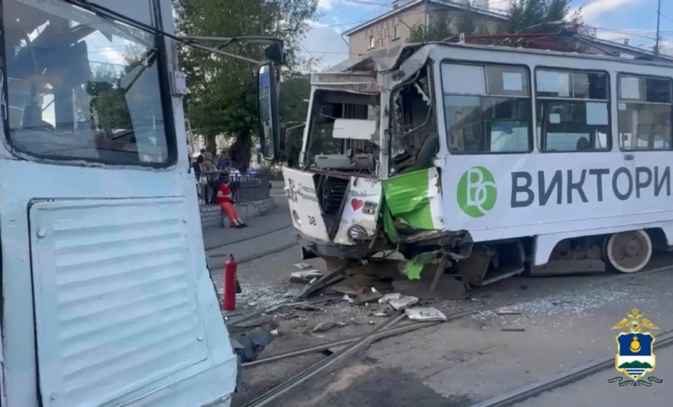 В качестве основной версии рассматривается технический сбой в работе стрелочного перевода на трамвайных путях. Фото: МВД по Республике Бурятия