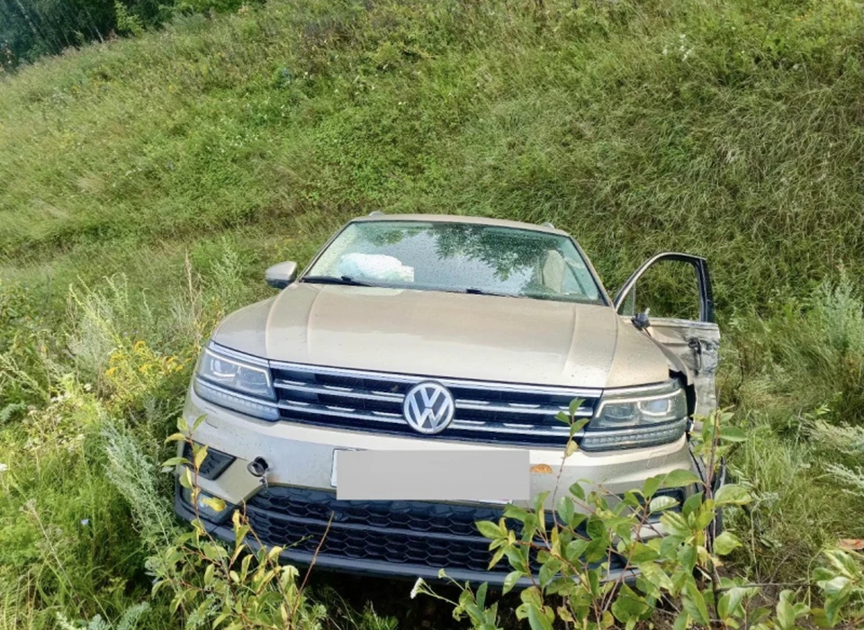 Водитель-рязанец и 3-летний пассажир Volkswagen попали в больницу после ДТП. Фото: УМВД по Рязанской области.