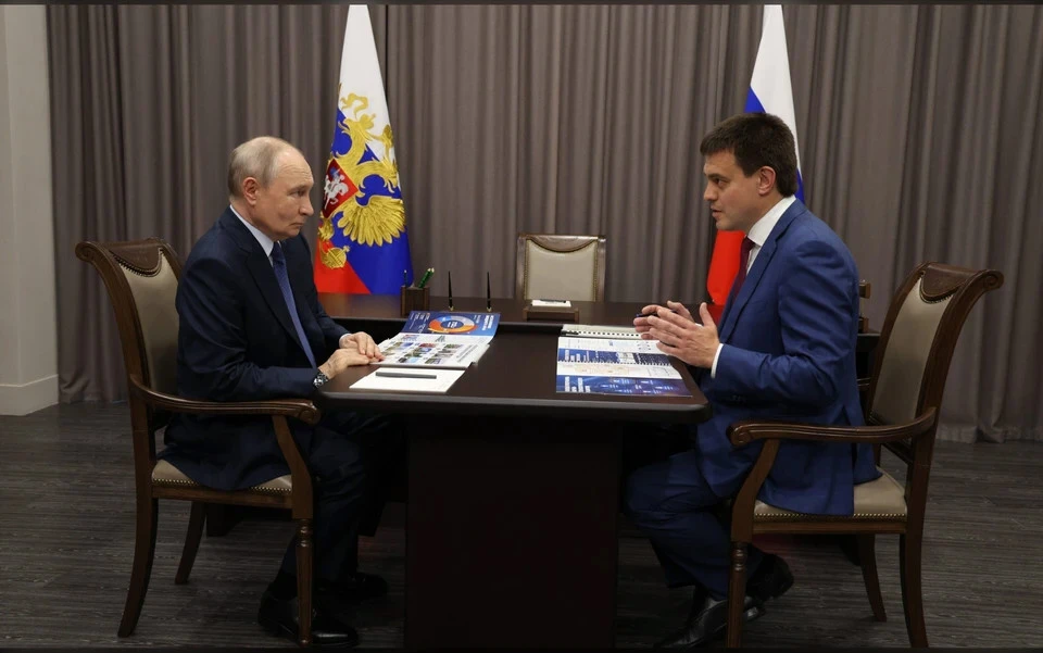 Губернатор Котюков сообщил Путину, что метро в Красноярске готово на 33%. Фото: kremlin.ru