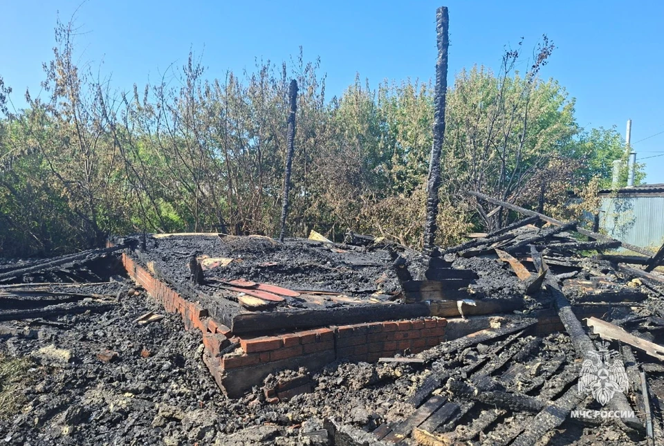 Мужчина погиб в результате пожара в селе Октябрьское. Фото: ГУ МЧС по Рязанской области.