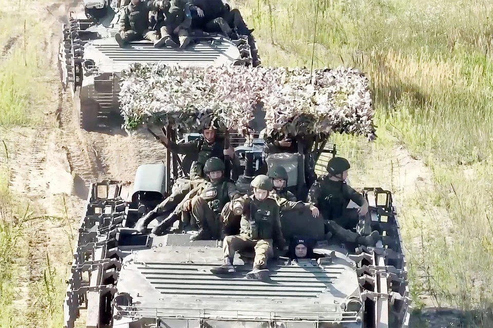 Кадр совместных стратегических учений Вооруженных сил Республики Беларусь и Российской Федерации