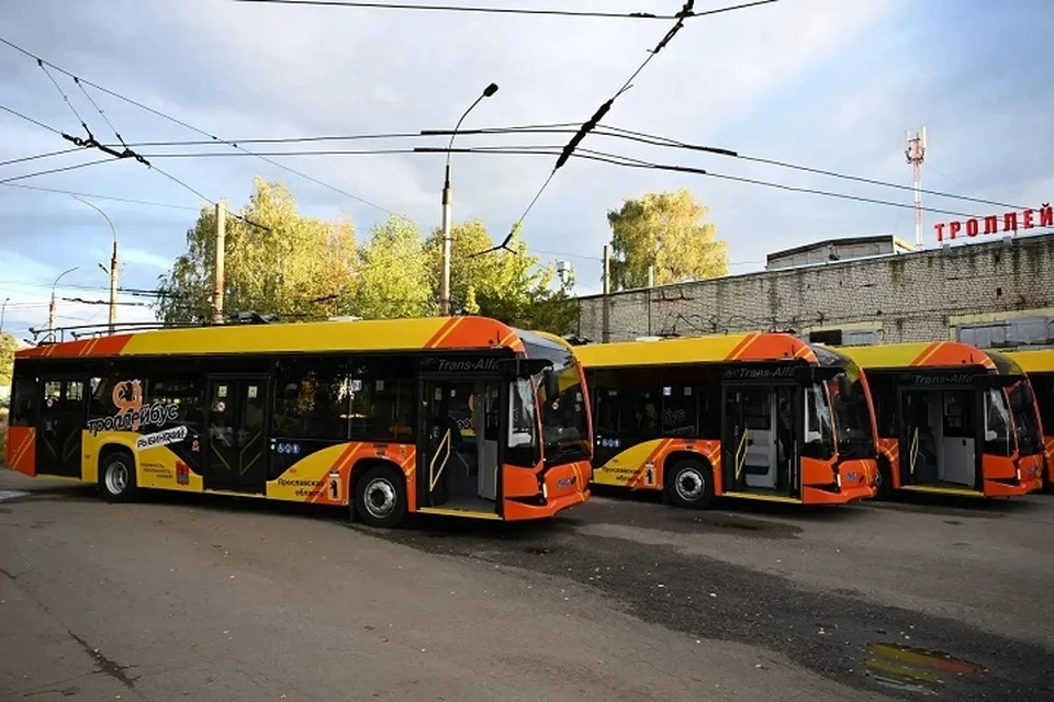 Пять новых троллейбусов доставили в Рыбинск.