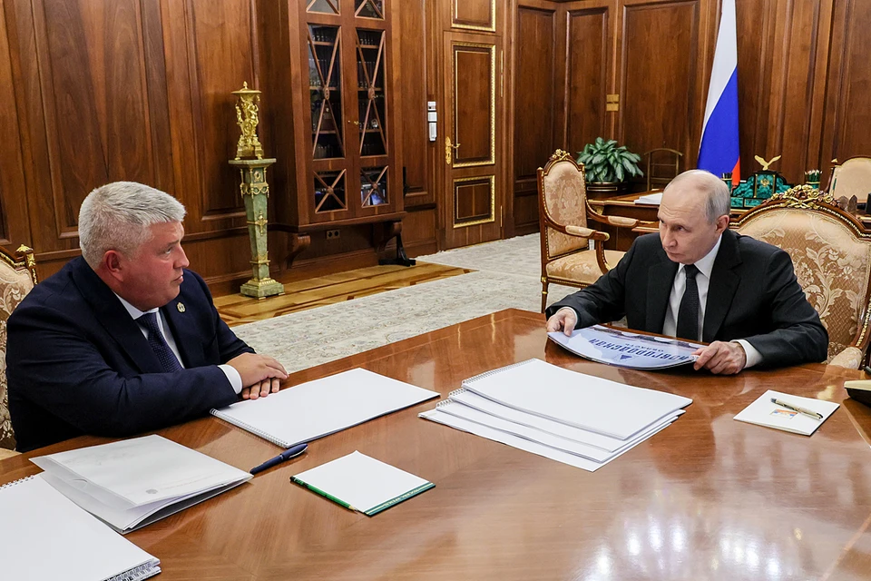 Глава региона начал доклад с экономики. Фото: Вячеслав Прокофьев/ТАСС