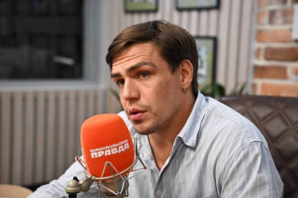 Актер Василий Копейкин на радиостанции "Комсомольская правда"