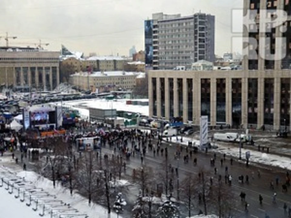 Площадь Сахарова была заполнена людьми