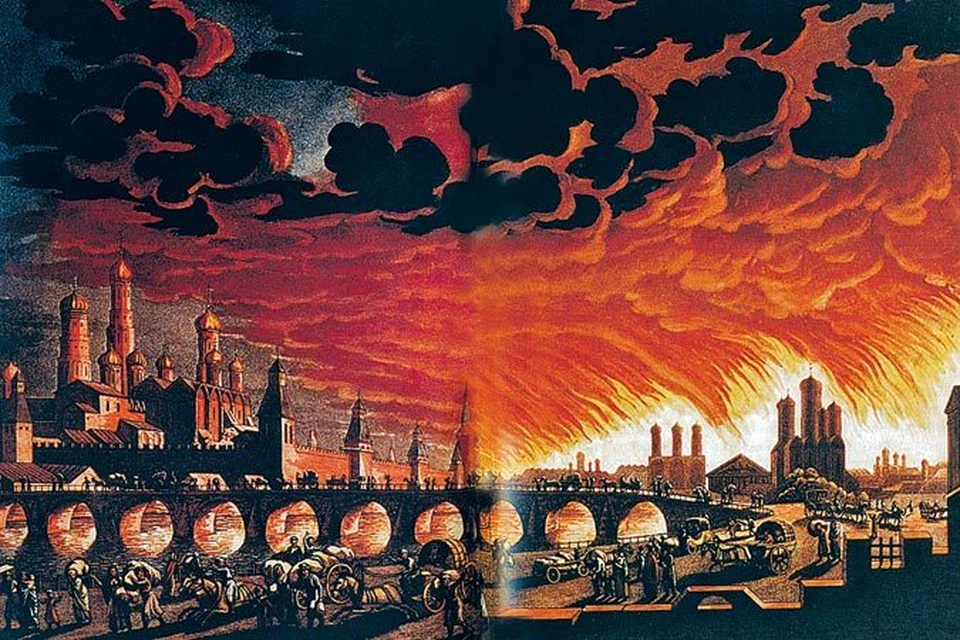 Пожар Москвы. Картина художника И. Клара.