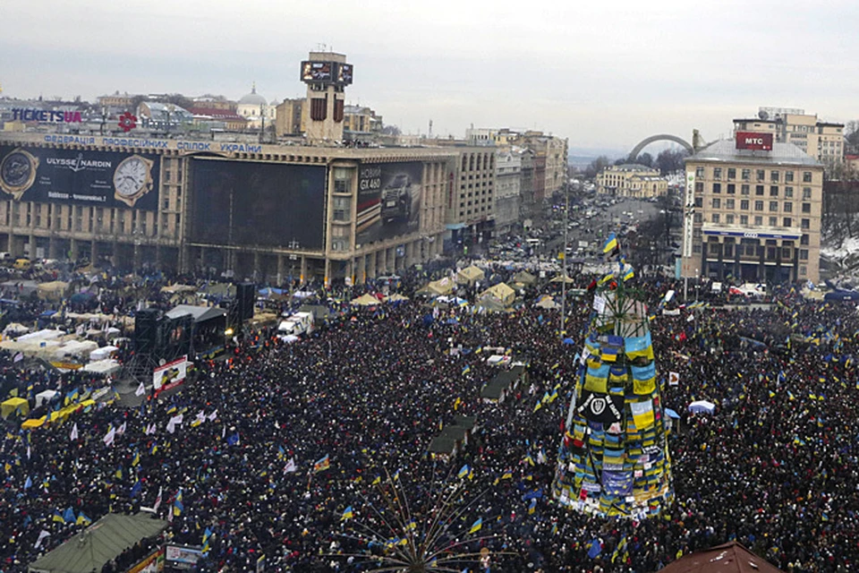 В воскресенье, 15 декабря, в Киеве продолжились акции протеста