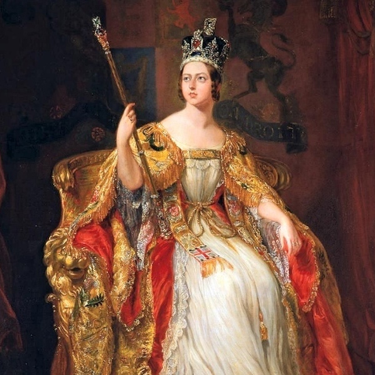 Королева Виктория на троне