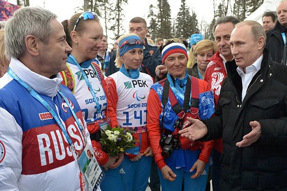 В международный женский день Президент России встретился в Красной поляне с прекрасной частью отечественной паралимпийской сборной