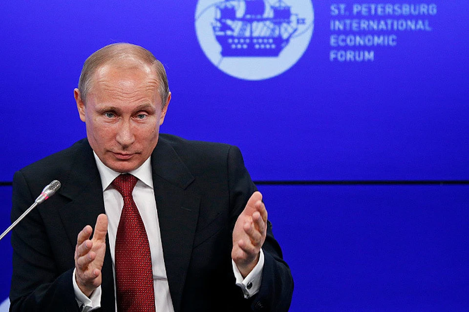 Владимир Путин на международном экономическом форуме в Санкт-Петербурге