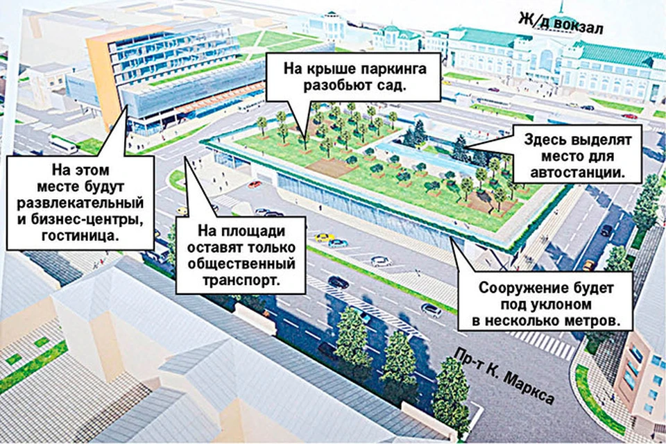 Схема привокзальной площади