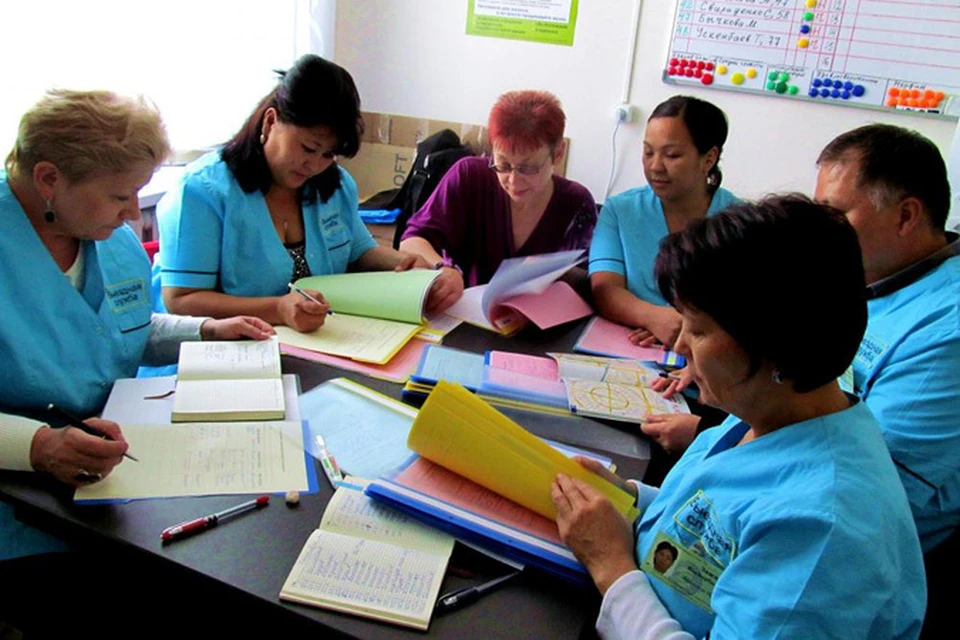 Первая мультидисциплинарная команда по оказанию внебольничной паллиативной помощи в Кыргызстане. Фото: из архива команды
