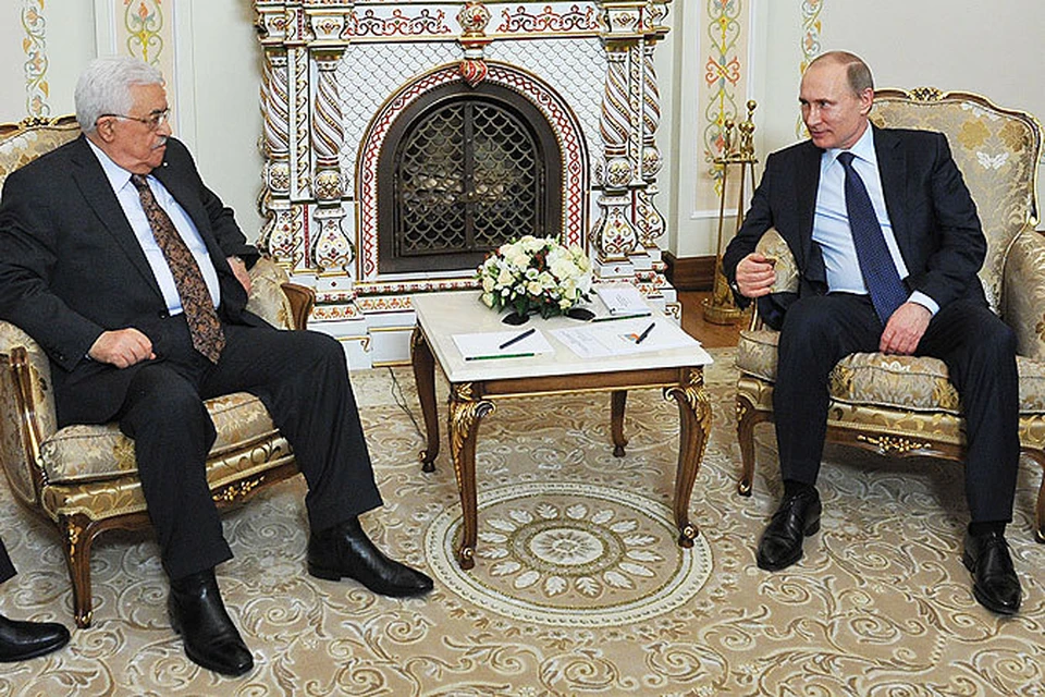 Встреча президента России Владимира Путина с главой Палестинской автономии  Махмудом Аббасом.