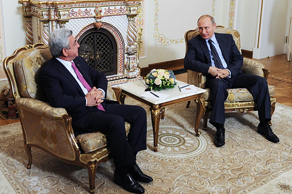 Встреча Владимира Путина с президентом Армении Сержем Саргсяном началась с благодарностей