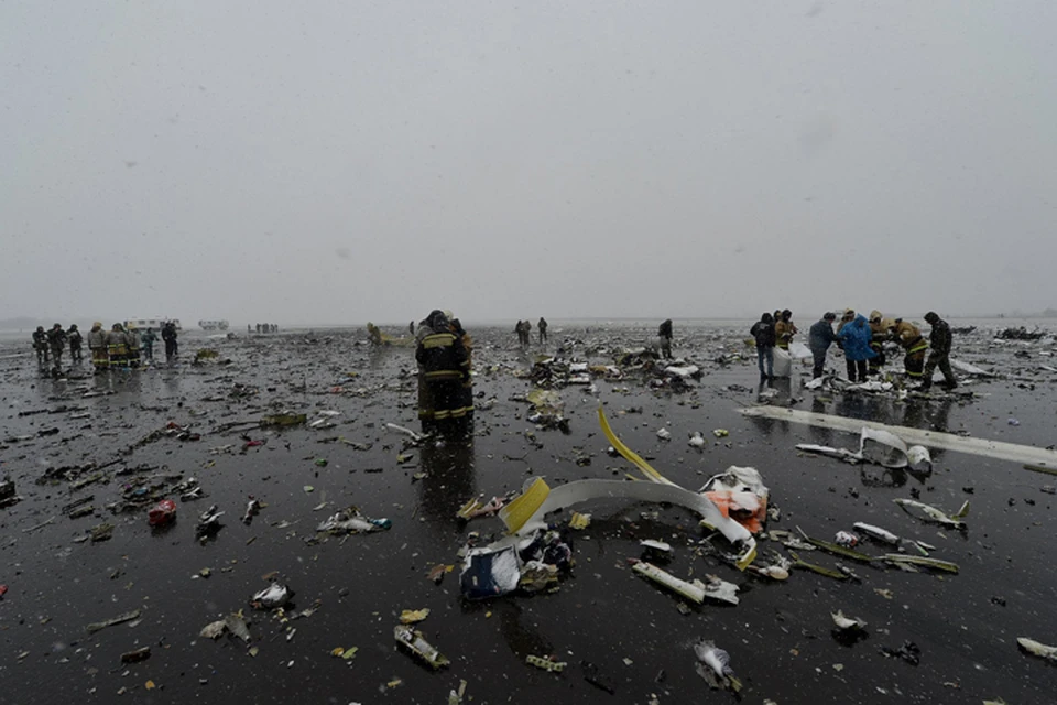 Обломки борта разлетелись на многие сотни метров. Фото: Правительство Ростовской области