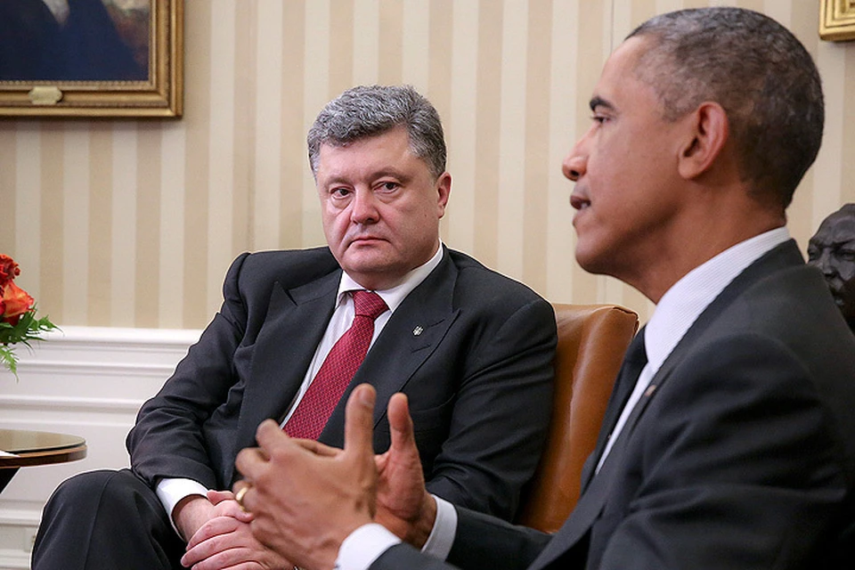 Петр Порошенко и президент США Барак Обама во время встречи в Белом доме. Фото ИТАР-ТАСС/ Михаил Палинчак