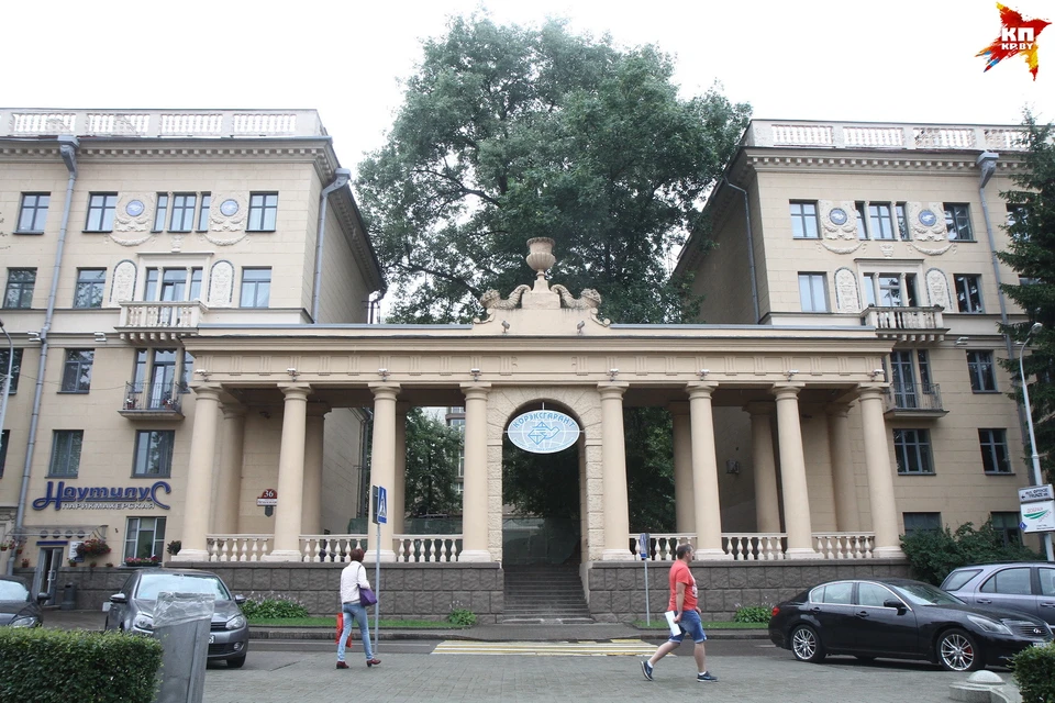 Тополь растет между домами 34 и 36 по проспекту Независимости.