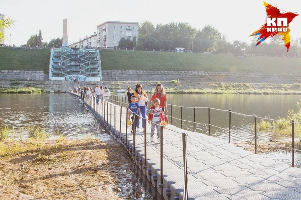 Понтонный мост в Кемерове