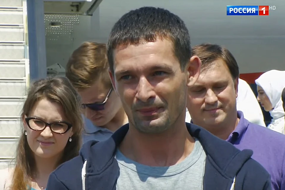 Егор Грицай прилетел в Чечню, чтобы стать помощником Рамзана Кадырова. Стоп-кадр из эфира канала "Россия-1".