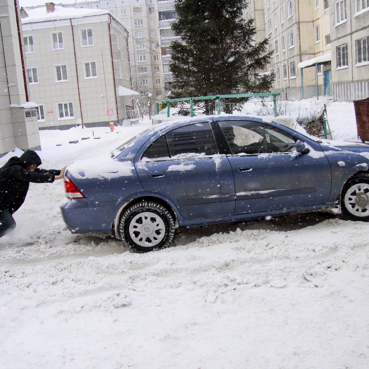 Как автолюбителям выехать из сугроба с помощью кошачьего наполнителя и по  методу барона Мюнхгаузена? - KP.RU