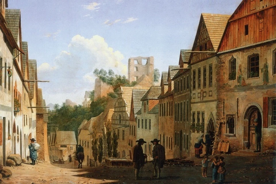 Картина художника-романтика Карла Хасенпфлюга была в Кёнигсберге, теперь в Потсдаме.