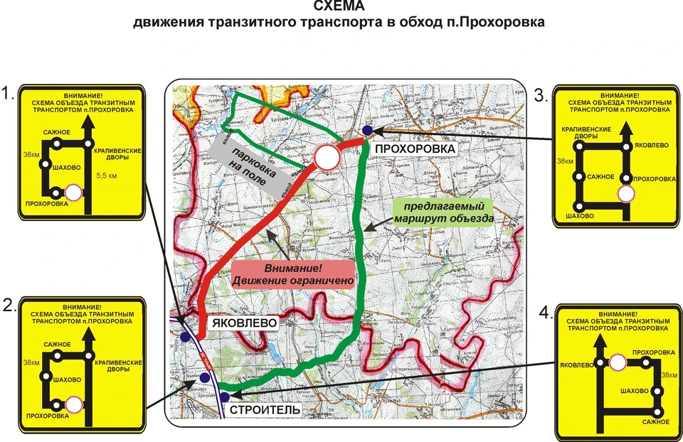 Дорожные знаки схема объезда