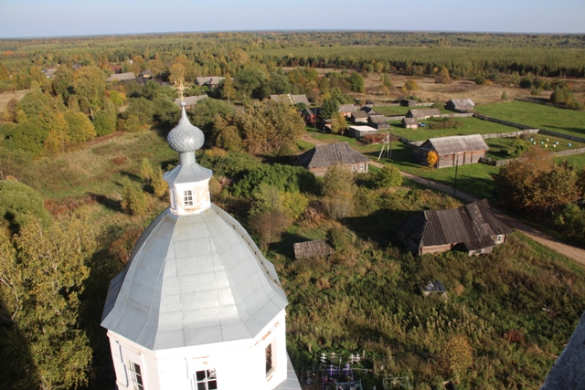 Вид с колокольни поселка Болонино