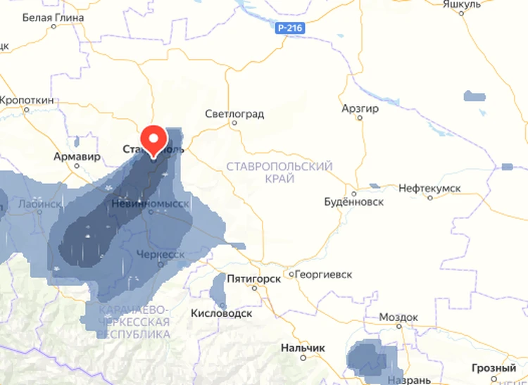 Погода на карте в реальном ставрополь