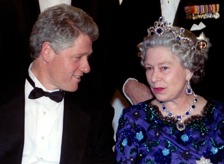 Билл Клинтон и королева Елизавета