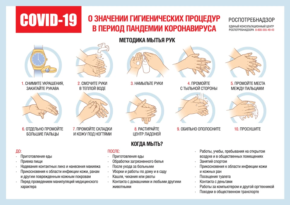 Памятка от Роспотребнадзора, как правильно мыть руки. Фото: rospotrebnadzor.ru